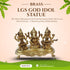 Brass Laxmi Ganesh God Idol Statue 1059g